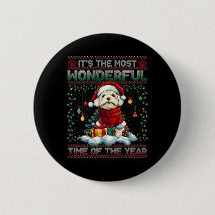Bichon Frise Weihnachtsbaumdekorationen Hund Lover Button