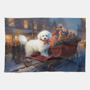 Bichon Frise Weihnachtsfeier Geschirrtuch