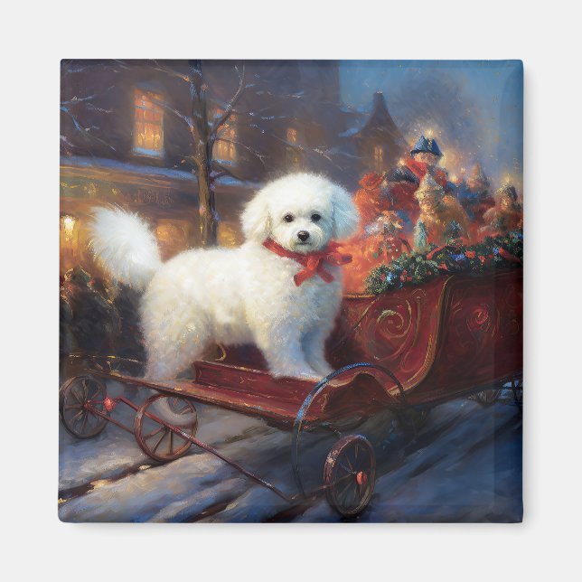 Bichon Frise Weihnachtsfeier Magnet (Vorne)