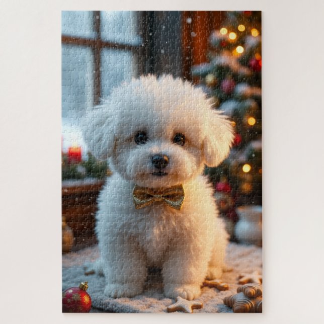Bichon Frise Weihnachtskunst (Vertikal)