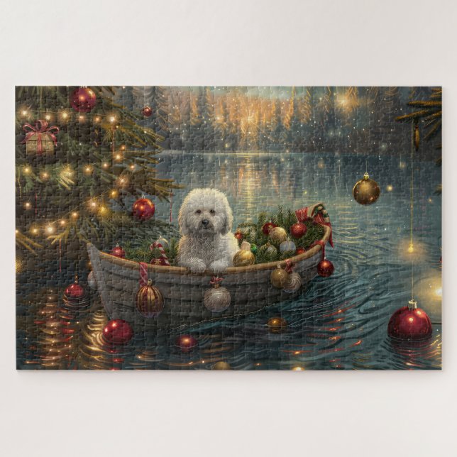 Bichon Frise Weihnachtsreise (Horizontal)