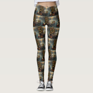 Bichon Frise Weihnachtsreise Leggings