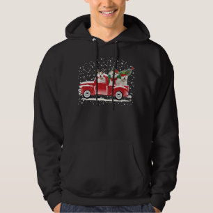 Bichon Frise Weihnachtswagen sammeln Treppe Funny Hoodie