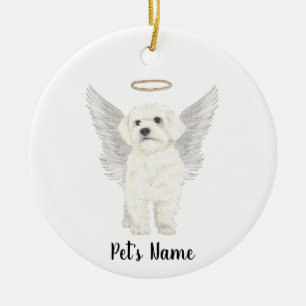 Bichon Havanese Maltese Hund Sympathie Gedenken Keramik Ornament