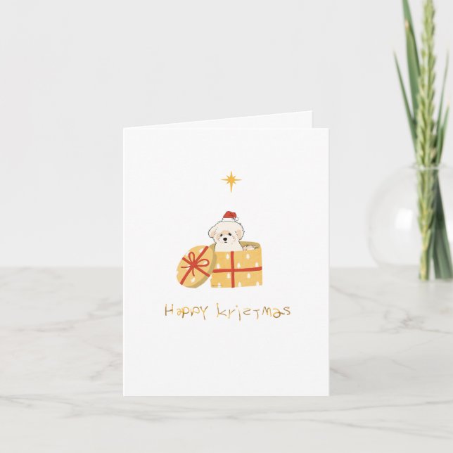 Bichon Holiday Card Feiertagskarte (Vorderseite)