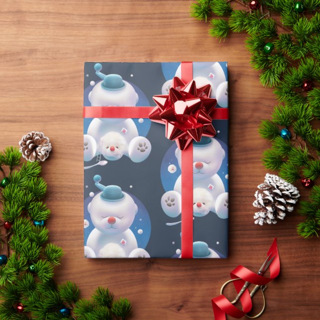 Bichon Ice Shaver Dreamland Geschenkpapier (Feiertagsgeschenk)