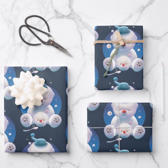 Bichon Ice Shaver Dreamland Geschenkpapier Set (Vorderseite)