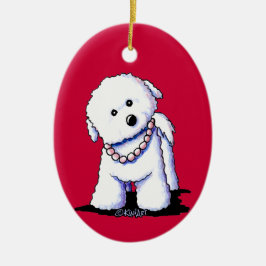 Bichon in Perlen Ornament