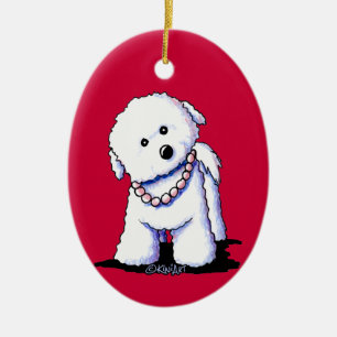 Bichon in Perlen Ornament