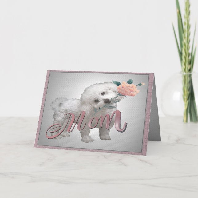 Bichon Mother Day Card Karte (Vorderseite)