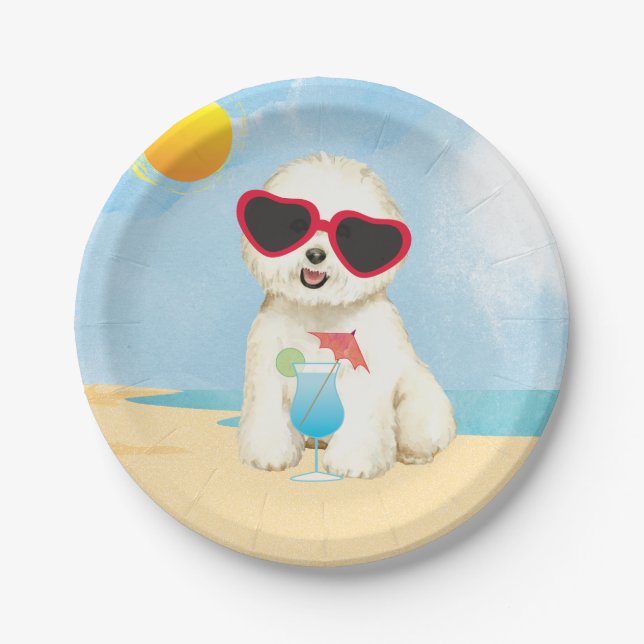 Bichon-Sommerbrand Pappteller (Vorderseite)