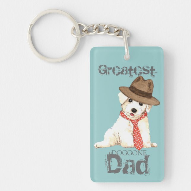 Bichon Vater Schlüsselanhänger (Vorderseite)