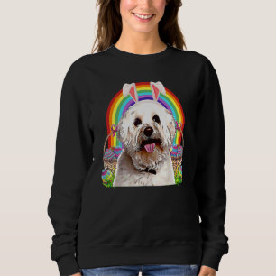 Bichons Frise Dog Oster Bunny Egg Hunt Sweatshirt