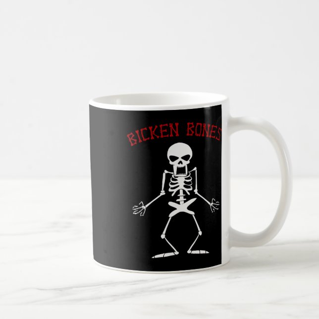 Bicken Bones Skelett Halloween Funny Bones Liebe W Kaffeetasse (Rechts)