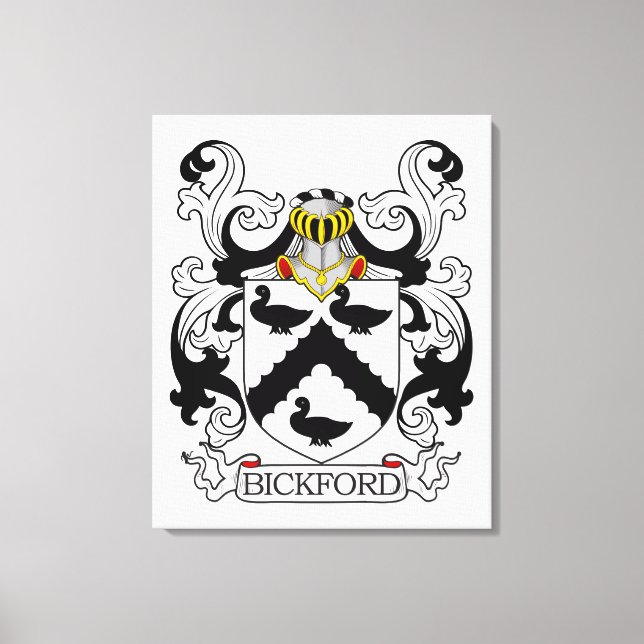 Bickford Familienwappen Leinwanddruck (Vorderseite)
