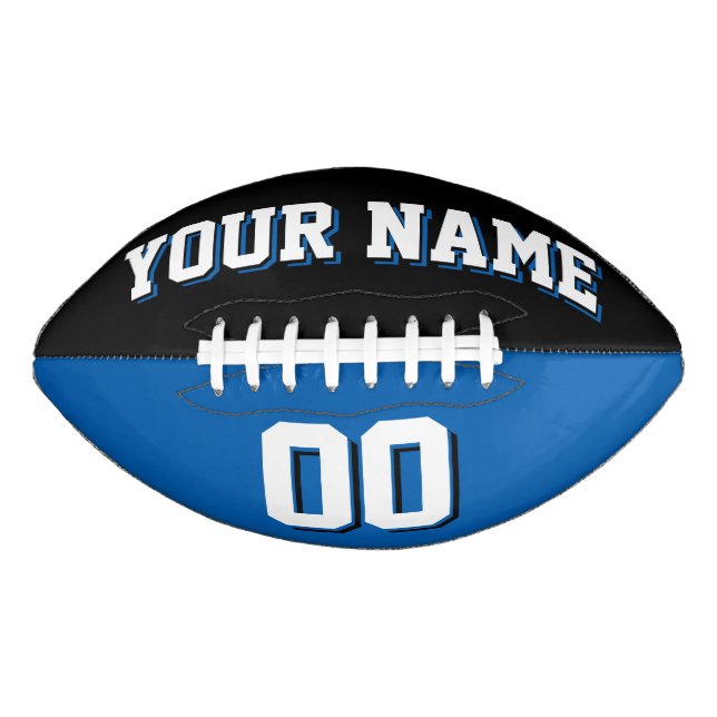BICOLORED Black and Blue Custom Football (Vorderseite)