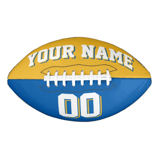 BICOLORED Gold und Blue Custom Football (Vorderseite)