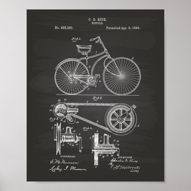 Bicycle 1890 Art Brevet - Tableau de bord (Devant)