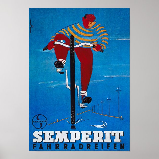 Bicycle Advertising Vintage Semperit Poster (Vorne)