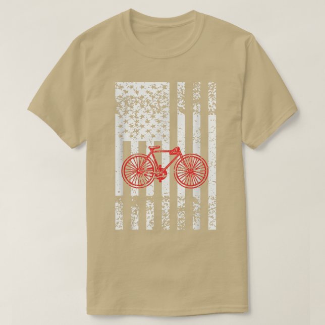 Bicycle American Flag 4. Juli Patriotic T-Shirt (Design vorne)