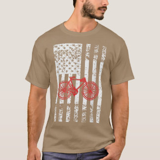 Bicycle American Flag 4. Juli Patriotic T-Shirt