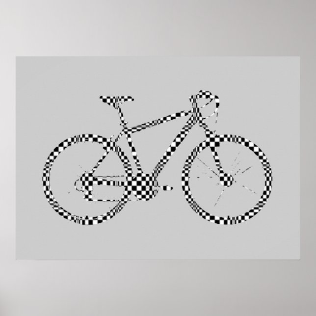 bicycle - biking + bike poster (Vorne)