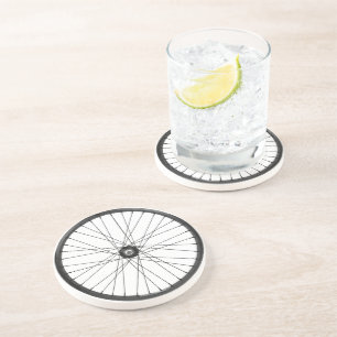 bicycle - biking + bike sandstein untersetzer