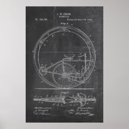 Bicycle Blueprint Poster