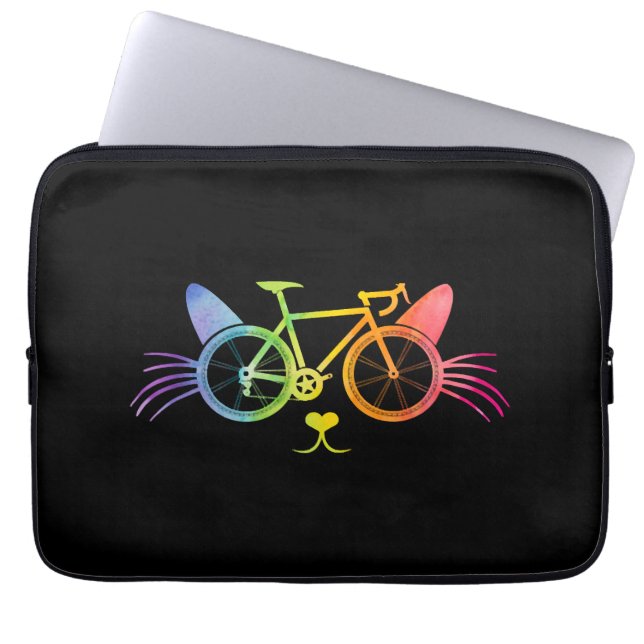 Bicycle Cat Lgbt Laptopschutzhülle (Vorderseite)
