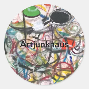 Bicycle Film Klasse Abstract Hankamer Artjunkhaus  Runder Aufkleber