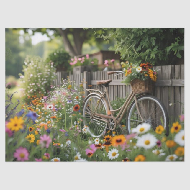 Bicycle in Bloom Seidenpapier (Vorderseite)