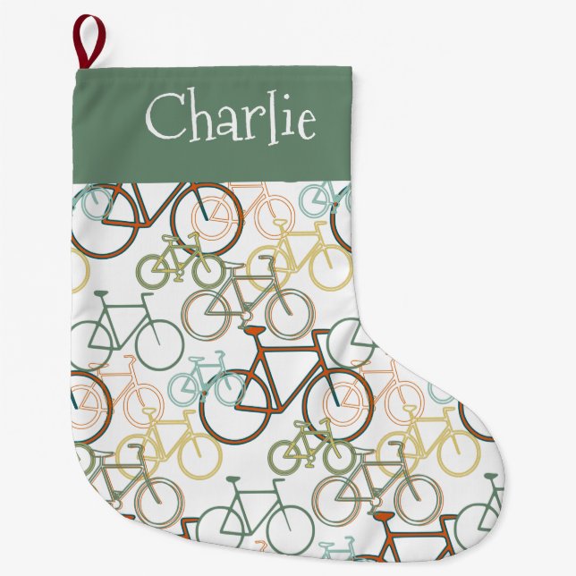 Bicycle Mix Personalisierter Weihnachtsfest Strump Großer Weihnachtsstrumpf (Vorderseite)