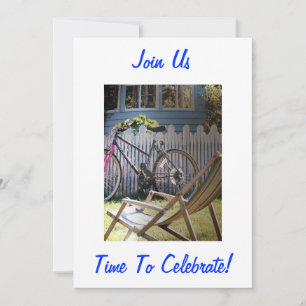 BICYCLE/PICKET FENCE "KOMME JOIN US" INVITATION EINLADUNG