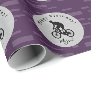 Bicycle Rider Geburtstagsgeschenk Wrap beliebige F Geschenkpapier