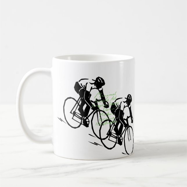 Bicycle Riding Race Art Kaffeetasse (Links)