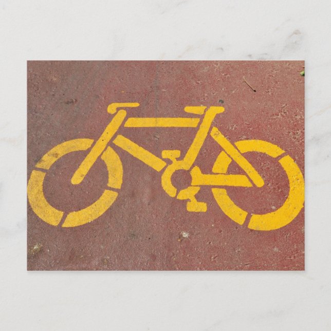 bicycle stencil postkarte (Vorderseite)