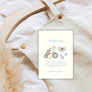 Bicycle Teddy Bear Spielzeug Kinderzimmer Babypart Dankeskarte
