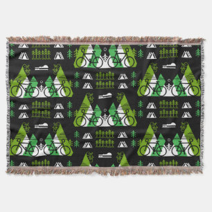 Bicycle Themed Print Decke