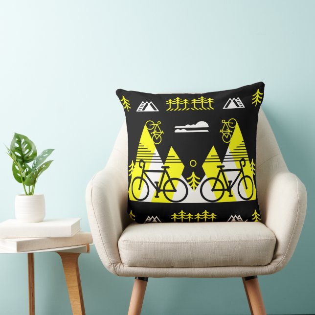 Bicycle Themed Print Kissen (Stuhl )