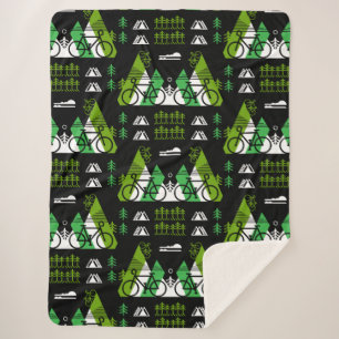 Bicycle Themed Print Sherpadecke