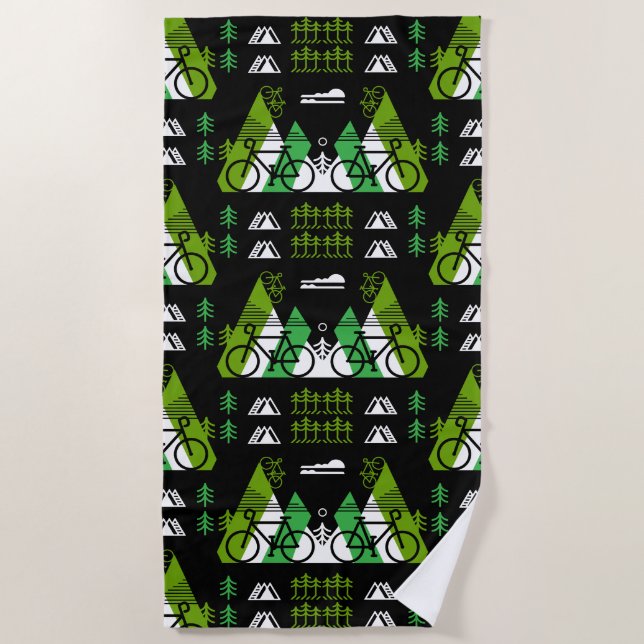 Bicycle Themed Print Strandtuch (Vorderseite)