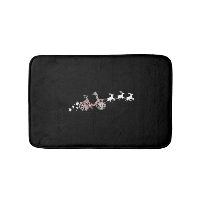 Bicycle Weihnachten Schlitten - Funny Bicycle Badematte (Vorderseite)