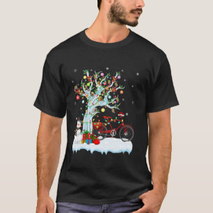 Bicycle Xmas Lighting Tree Weihnachtsmannmütze Bic T-Shirt