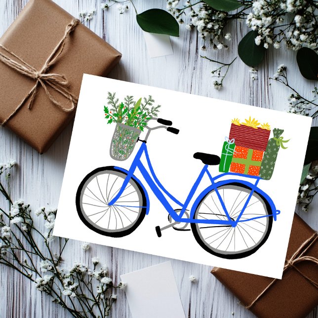 Bicyclette adorable Noël Cadeaux Noël Carte de vac (Adorable Christmas Bicycle Holiday Xmas Gifts card
)