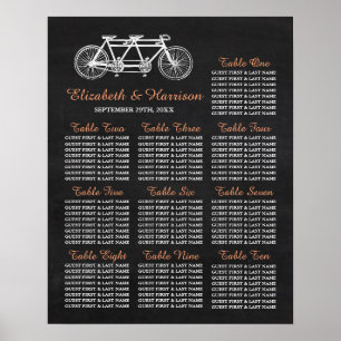 Bicyclette En Tandem Sur Le Tableau De Sièges Mari