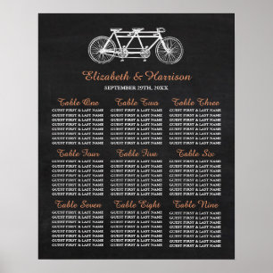 Bicyclette En Tandem Sur Le Tableau De Sièges Mari