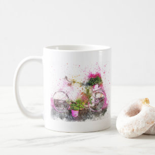 Bicyclette et fleurs Café Mug
