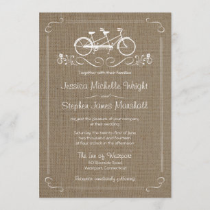 Bicyclette pour deux invitations à un mariage de B