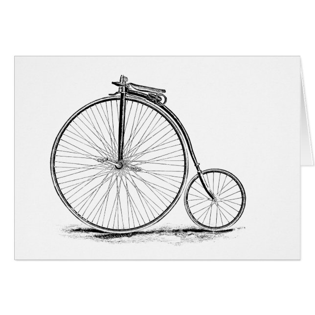 Bicyclette vintage de Haut-Roue de quart de penny (Devant Horizontal)