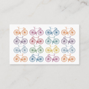 Bicyclettes colorées Cartes de visite cyclistes